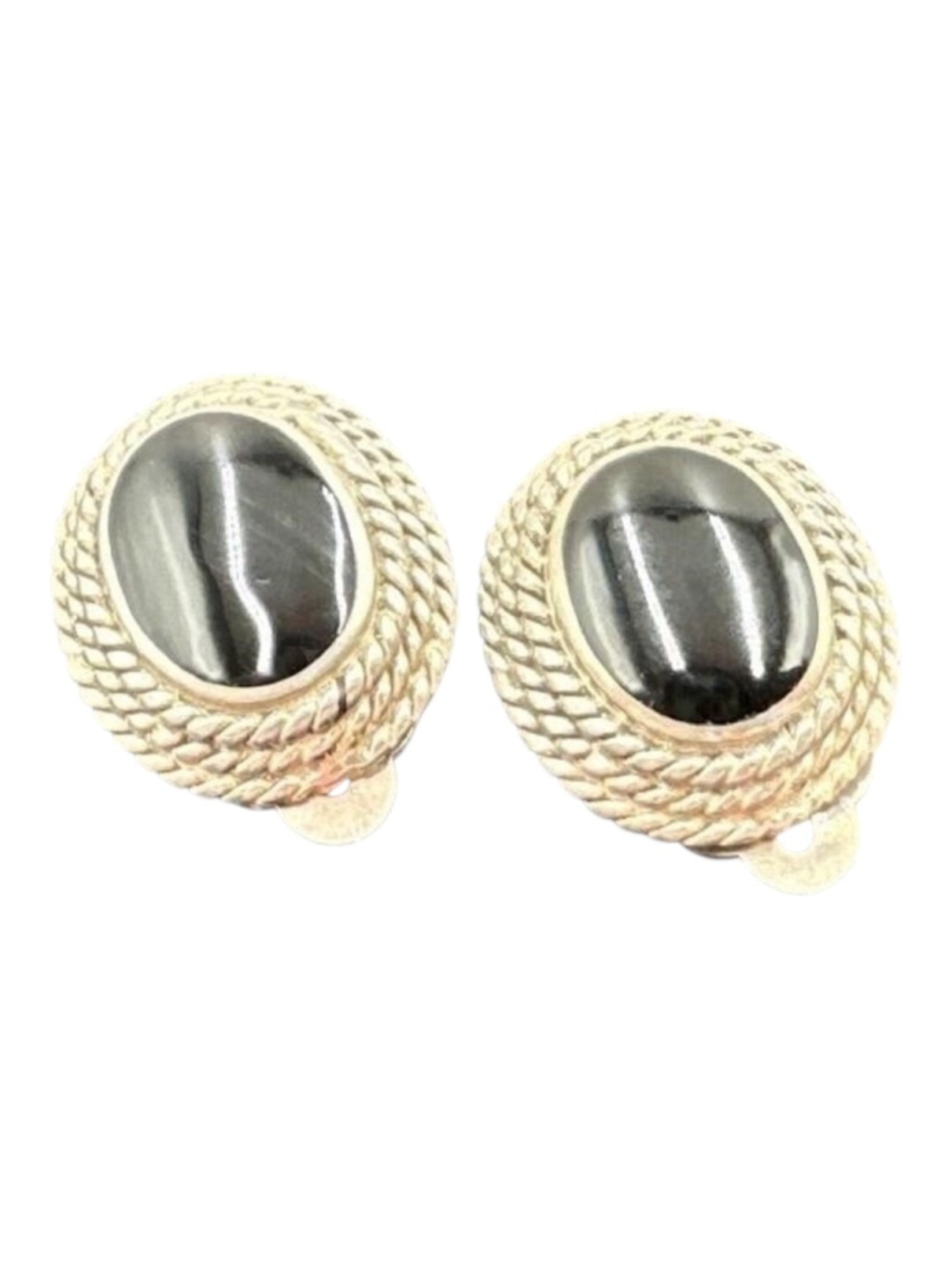 .925 Sterling Silver Clasp Earrings, Vintage